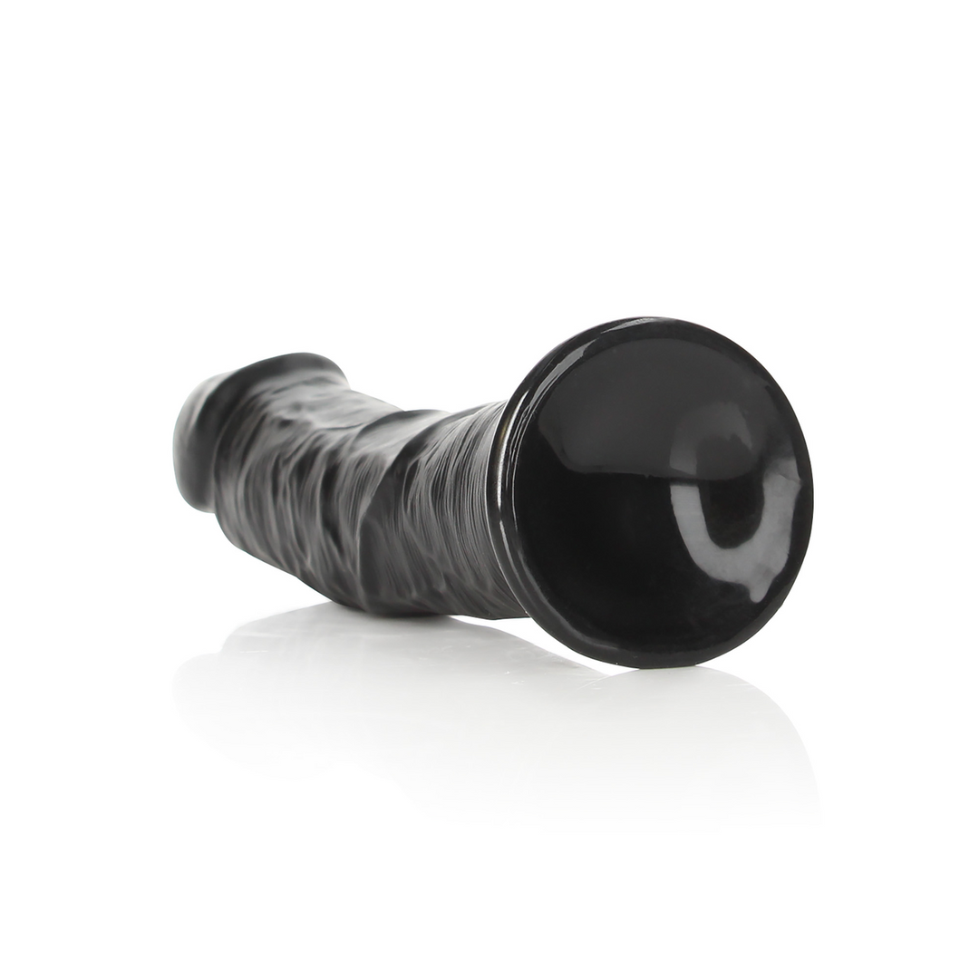 Realistischer Dildo gebogen mit Saugfuß Schwarz 23 x Ø 5,5 cm