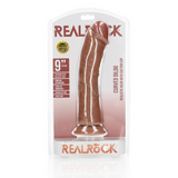 Realistischer Dildo gebogen mit Saugfuß Schwarz 23 x Ø 5,5 cm