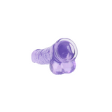 Realistischer Dildo mit Hoden Violett 25,4 x Ø 6 cm