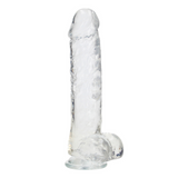 Realistischer Dildo mit Hoden Violett 25,4 x Ø 6 cm