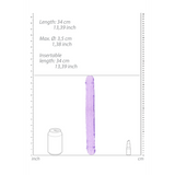 Doppeldildo realistisch Violett 34 x Ø 3,5 cm