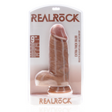 Realistischer Dildo extra dick gerade mit Hoden Schwarz 7,5 x Ø 7,6 cm