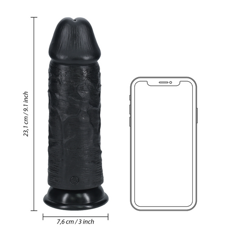 Realistischer Dildo extra dick gerade ohne Hoden 23 x Ø 7,6 cm