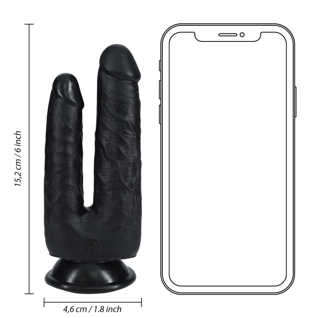 Dildo Double Trouble Schwarz 15,2 x Ø 4,5 cm