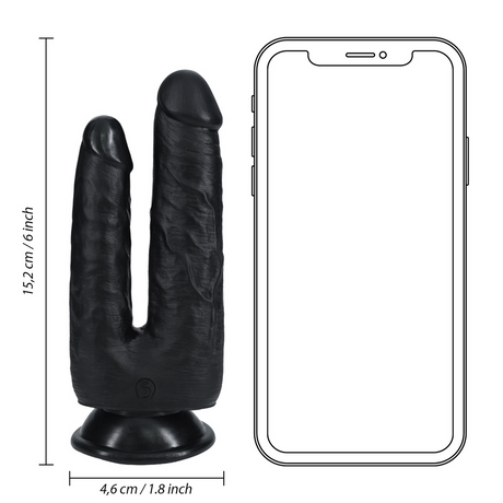 Dildo Double Trouble Schwarz 15,2 x Ø 4,5 cm