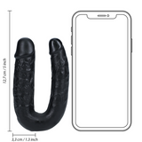 Doppeldildo U-förmig Schwarz 12,7 x Ø 3,2 cm