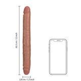 Dildo Slim doppelendig Schwarz 30,5 x Ø 3,8 cm