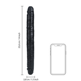 Dildo Slim doppelendig Schwarz 35,6 x Ø 3,8 cm