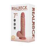 Vibrator realistisch gerade mit Hoden Hautfarbe 14 x Ø 3 cm