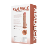 Vibrator realistisch gerade mit Hoden Hautfarbe 18 x Ø 5 cm