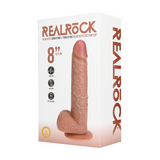 Vibrator realistisch gerade stoßend mit Hoden Hautfarbe 16 x Ø 4 cm