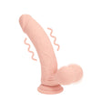 Vibrator Dual Density Flüssigsilikon gebogen mit Akku Hautfarbe 15,3 x Ø 4,1 cm