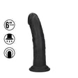 Realistischer Dildo RealRock Dual Density gebogen mit Saugfuß Schwarz 17,05 x 3,4 cm