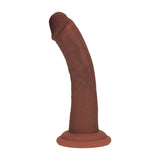 Realistischer Dildo RealRock Dual Density gebogen mit Saugfuß Braun 17,05 x 3,4 cm – Ansicht 6