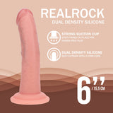 Realistischer Dildo RealRock Dual Density gebogen mit Saugfuß Natur 17,05 x 3,4 cm – Ansicht 5