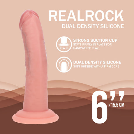 Realistischer Dildo RealRock Dual Density gebogen mit Saugfuß Natur 17,05 x 3,4 cm – Ansicht 5