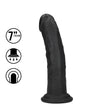 Realistischer Dildo RealRock Dual Density gebogen mit Saugfuß Schwarz 20,1 x 3,8 cm
