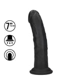 Realistischer Dildo RealRock Dual Density gebogen mit Saugfuß Schwarz 20,1 x 3,8 cm