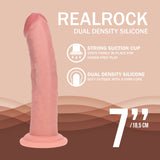 Realistischer Dildo RealRock Dual Density gebogen mit Saugfuß Natur 20,1 x 3,8 cm – Ansicht 5