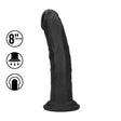 Realistischer Dildo RealRock Dual Density gebogen mit Saugfuß Schwarz 22,3 x 4,3 cm