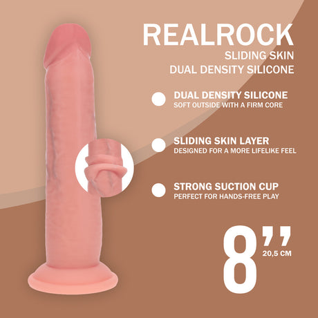 Realistischer Dildo Dual Density Gleithaut 20,5 x Ø 4,3 cm