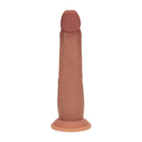 Realistischer Dildo Dual Density Gleithaut Braun 20,5 x Ø 4,3 cm