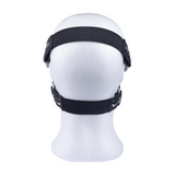 Ledermaske mit Reißverschluss Schwarz
