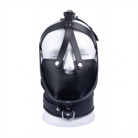 Ledermaske Schwarz