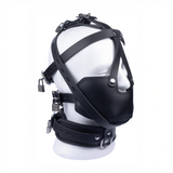 Ledermaske Schwarz