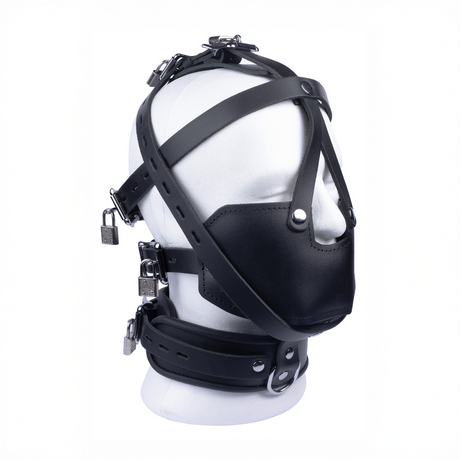 Ledermaske Schwarz