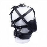 Ledermaske Schwarz