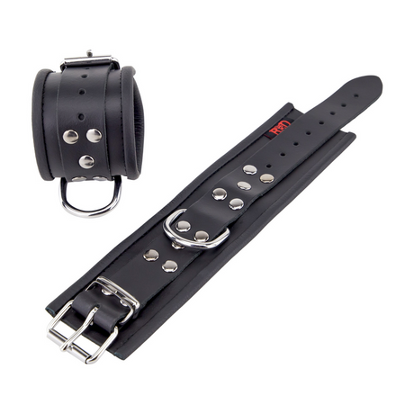 Leder-Handschellen Schwarz