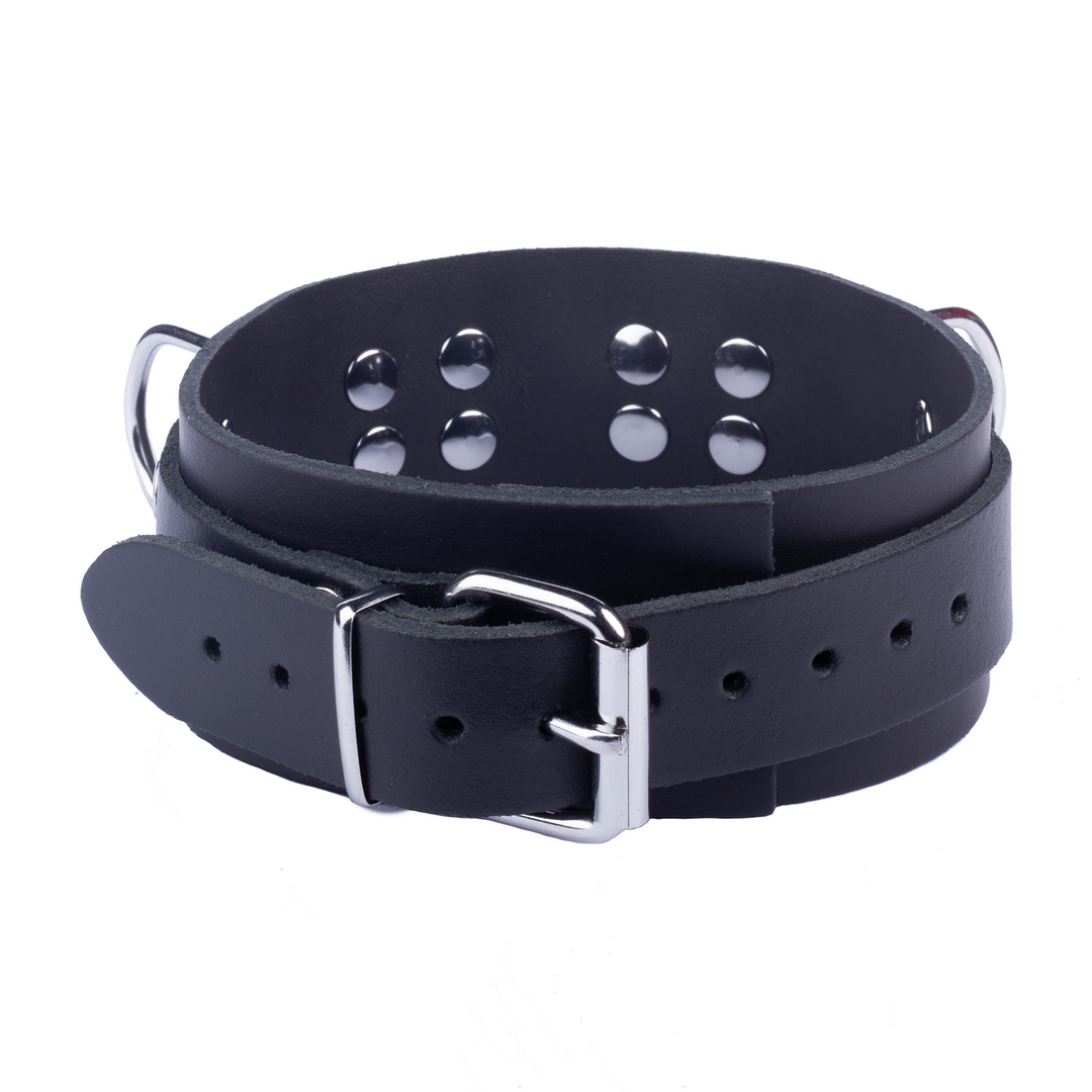 Lederhalsband Ultra Schwarz
