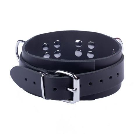 Lederhalsband Ultra Schwarz