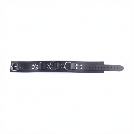 Lederhalsband Ultra Schwarz