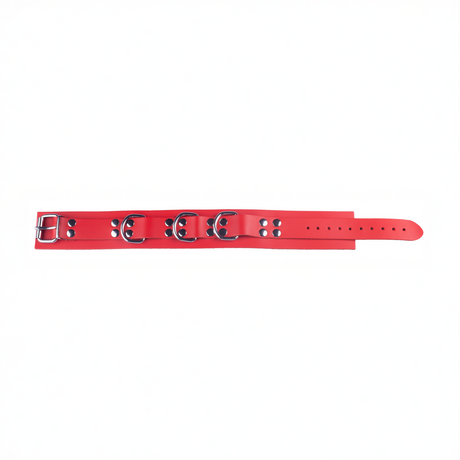 Lederhalsband Ultra Rot
