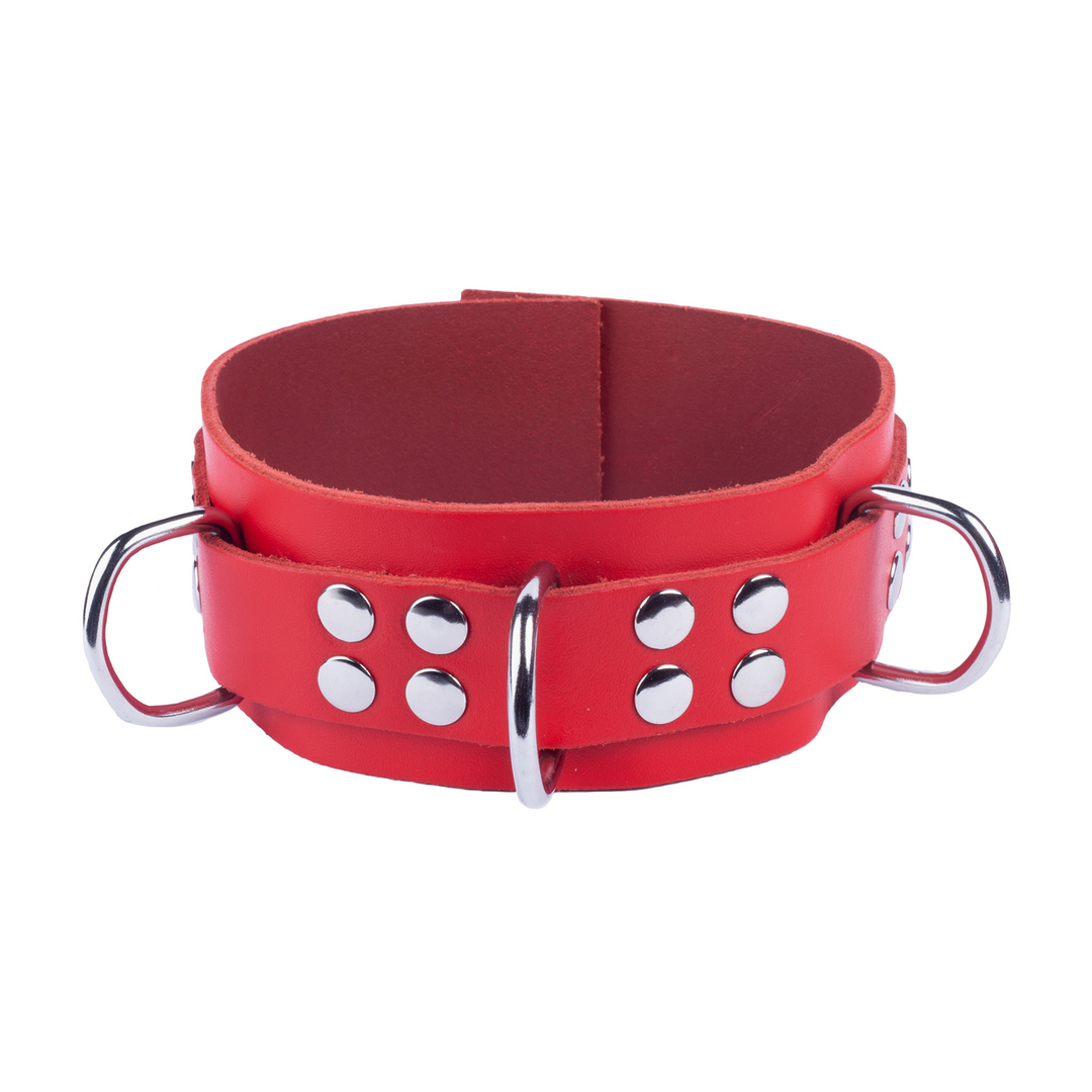 Lederhalsband Ultra Rot