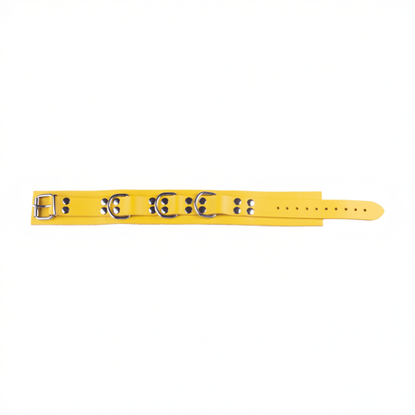 Lederhalsband Ultra Gelb