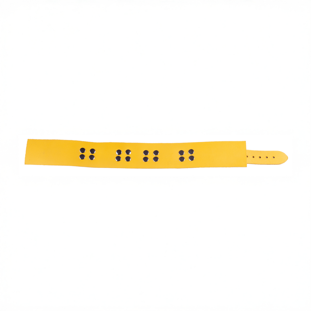 Lederhalsband Ultra Gelb
