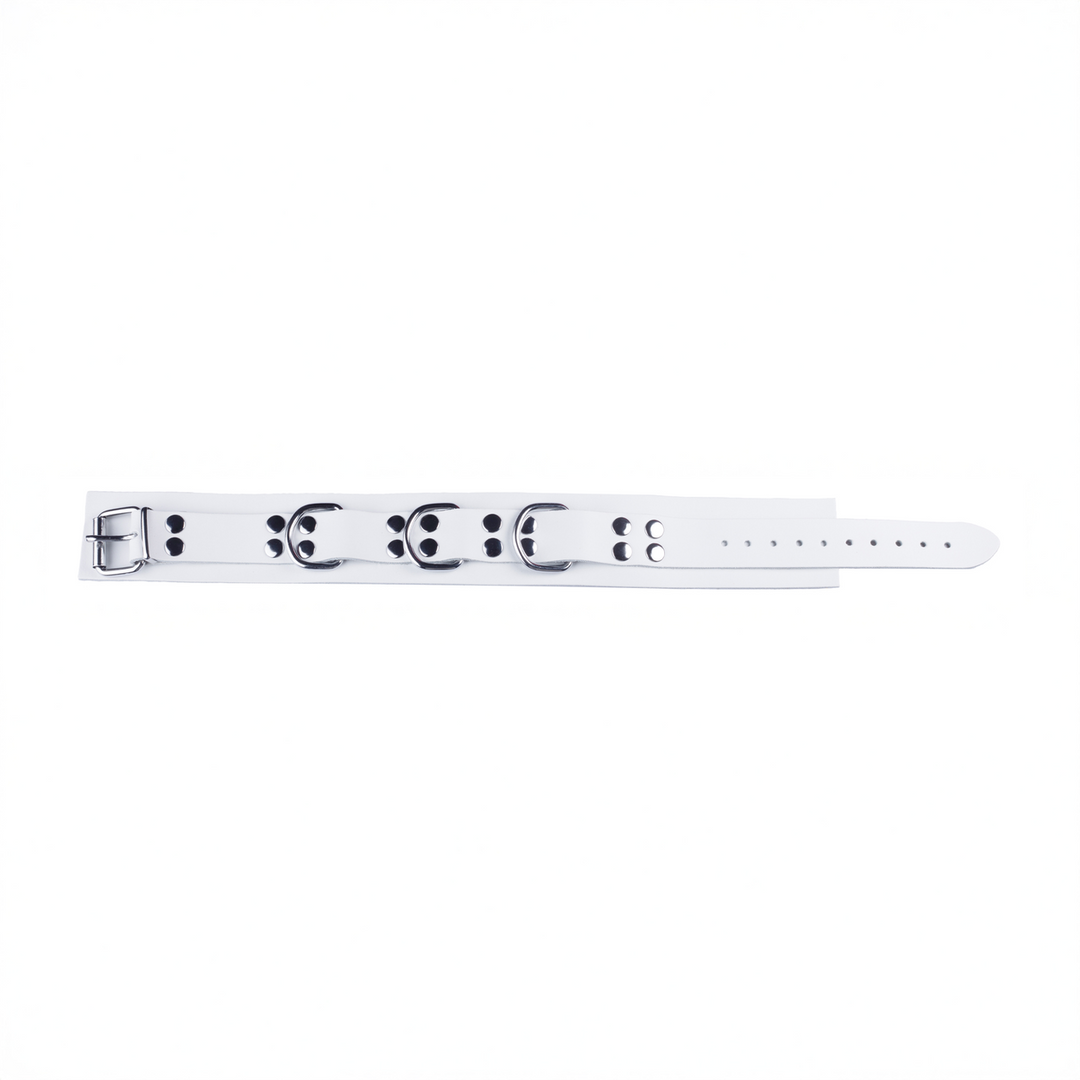 Lederhalsband Ultra Weiß
