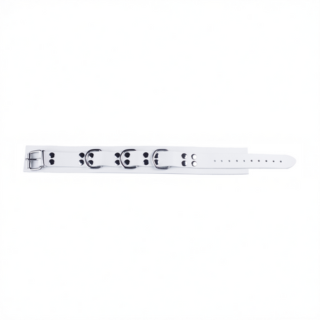 Lederhalsband Ultra Weiß