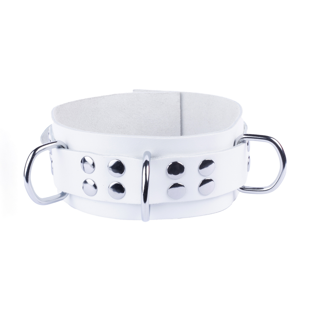 Lederhalsband Ultra Weiß