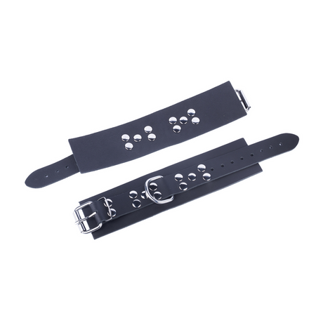 Leder-Handschellen Ultra Schwarz