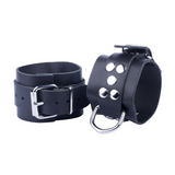 Leder-Handschellen Ultra Schwarz