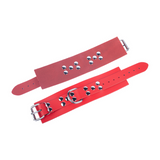 Leder-Handschellen Ultra Rot