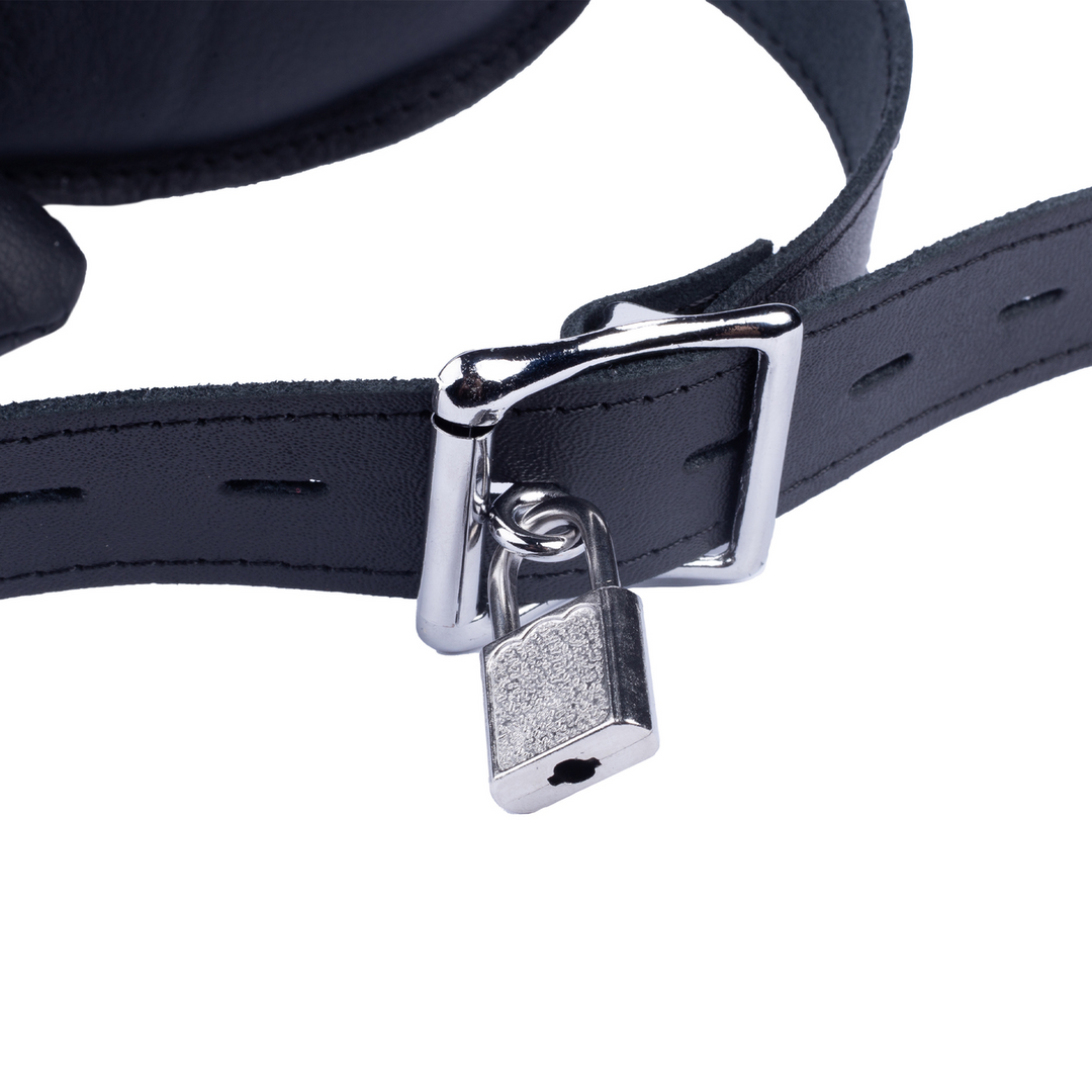 Lederknebel Schwarz