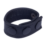 Penisring Cocky Leder verstellbar Schwarz