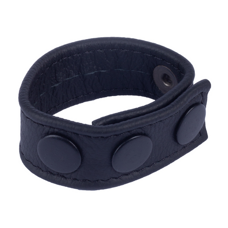 Penisring Cocky Leder verstellbar Schwarz