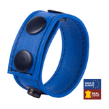 Penisring Cocky Leder verstellbar Blau