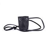 Flaschenetui Red Leather aus Echtleder mit Halsband Schwarz – Ansicht 4